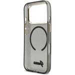 Guess IML Glitter Script Strap MagSafe kryt pre iPhone 17 Pro, čierny