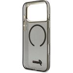 Guess IML Glitter Script Strap MagSafe kryt pre iPhone 17 Pro Max, čierny
