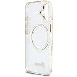 Guess IML Glitter Script Strap MagSafe kryt pre iPhone 17, transparentný