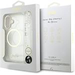 Guess IML Glitter Script Strap MagSafe kryt pre iPhone 17, transparentný
