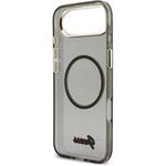 Guess IML Glitter Script Strap MagSafe kryt pre iPhone Air, čierny
