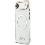 Guess IML Glitter Script Strap MagSafe kryt pre iPhone Air, transparentný