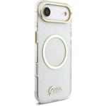 Guess IML Glitter Script Strap MagSafe kryt pre iPhone Air, transparentný
