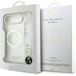 Guess IML Glitter Script Strap MagSafe kryt pre iPhone Air, transparentný