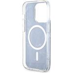 Guess IML Marble MagSafe kryt pre iPhone 13 Pro, čierny