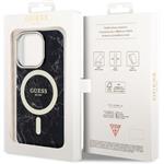 Guess IML Marble MagSafe kryt pre iPhone 13 Pro, čierny