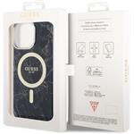 Guess IML Marble MagSafe kryt pre iPhone 13 Pro Max, čierny
