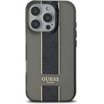 Guess IML Middle 4G Stripe kryt pre iPhone 16 Pro, čierny