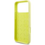 Guess Liquid Silicone 4G Metal Logo kryt pre iPhone 17 Pro Max, žltý