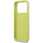 Guess Liquid Silicone 4G Metal Logo kryt pre iPhone 17 Pro, žltý