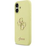 Guess Liquid Silicone 4G Metal Logo kryt pre iPhone 17, žltý