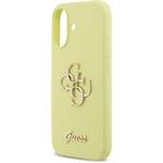 Guess Liquid Silicone 4G Metal Logo kryt pre iPhone 17, žltý