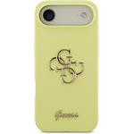 Guess Liquid Silicone 4G Metal Logo kryt pre iPhone Air, žltý