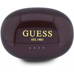 Guess Metallic Finish Classic Logo OWS, bezdrôtové slúchadlá, Burgundy