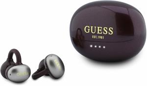 Guess Metallic Finish Classic Logo OWS, bezdrôtové slúchadlá, Burgundy