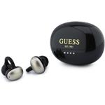 Guess Metallic Finish Classic Logo OWS, bezdrôtové slúchadlá, čierne