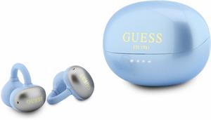 Guess Metallic Finish Classic Logo OWS, bezdrôtové slúchadlá, svetlo-modré
