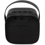 Guess Mini Bluetooth Speaker PU 4G Strap, čierny