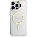 Guess PC/TPU Electroplated Stand Camera Frame kryt s vymeniteľným pozadím pre iPhone 16 Pro Max
