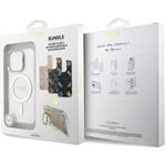 Guess PC/TPU Electroplated Stand Camera Frame kryt s vymeniteľným pozadím pre iPhone 16 Pro