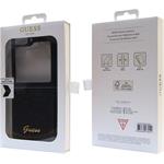 Guess PC/TPU Glitter Flakes Metal Logo kryt pre Samsung Galaxy Z Flip 5, čierny