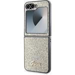 Guess PC/TPU Glitter Flakes Metal Logo kryt pre Samsung Galaxy Z Flip 6, zlatý