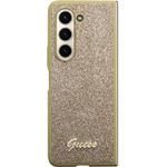 Guess PC/TPU Glitter Flakes Metal Logo kryt pre Samsung Galaxy Z Fold 5, zlatý