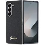 Guess PC/TPU Glitter Flakes Metal Logo kryt pre Samsung Galaxy Z Fold 6, čierny