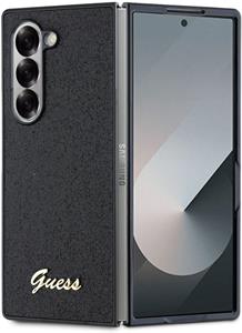 Guess PC/TPU Glitter Flakes Metal Logo kryt pre Samsung Galaxy Z Fold 6, čierny