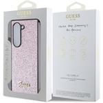 Guess PC/TPU Glitter Flakes Metal Logo kryt pre Samsung Galaxy Z Fold 6, ružový