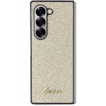 Guess PC/TPU Glitter Flakes Metal Logo kryt pre Samsung Galaxy Z Fold 6, zlatý