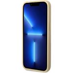 Guess PC/TPU Glitter Flakes Metal Logo zadný kryt pre iPhone 14 Plus, zlatý