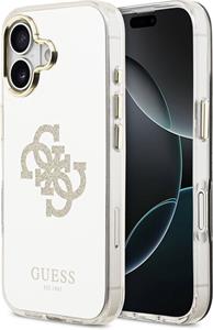 Guess PC/TPU Mirror 4G Glitter Logo MagSafe kryt pre iPhone 17, zlatý
