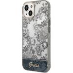 Guess PC/TPU Toile De Jouy zadný kryt pre iPhone 14 Plus, sivý