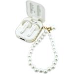 Guess Pearl Strap TWS, bezdrôtové slúchadlá, biele