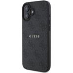 Guess PU 4G Classic Logo MagSafe kryt pre iPhone 16 Plus, čierny