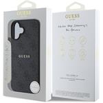 Guess PU 4G Classic Logo MagSafe kryt pre iPhone 16 Plus, čierny