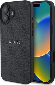 Guess PU 4G Classic Logo MagSafe kryt pre iPhone 16 Plus, čierny