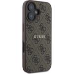Guess PU 4G Classic Logo MagSafe kryt pre iPhone 16 Plus, hnedý