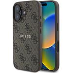 Guess PU 4G Classic Logo MagSafe kryt pre iPhone 16 Plus, hnedý