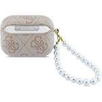 Guess PU 4G Classic Logo Pearl Strap puzdro pre AirPods Pro, ružové