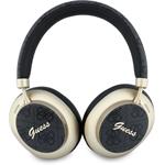 Guess PU 4G Gold Script Metal Logo ENC, bezdrôtové slúchadlá, čierne