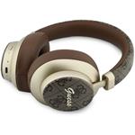 Guess PU 4G Gold Script Metal Logo ENC, bezdrôtové slúchadlá, hnedé