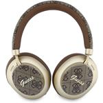 Guess PU 4G Gold Script Metal Logo ENC, bezdrôtové slúchadlá, hnedé