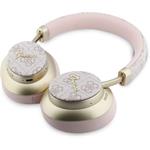 Guess PU 4G Gold Script Metal Logo ENC, bezdrôtové slúchadlá, ružové