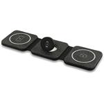 Guess PU 4G MagSafe bezdrôtová nabíjačka 3v1, čierna