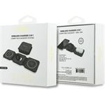 Guess PU 4G MagSafe bezdrôtová nabíjačka 3v1, čierna