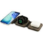 Guess PU 4G MagSafe bezdrôtová nabíjačka 3v1, hnedá