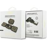 Guess PU 4G MagSafe bezdrôtová nabíjačka 3v1, hnedá