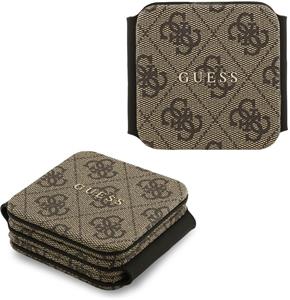 Guess PU 4G MagSafe bezdrôtová nabíjačka 3v1, hnedá